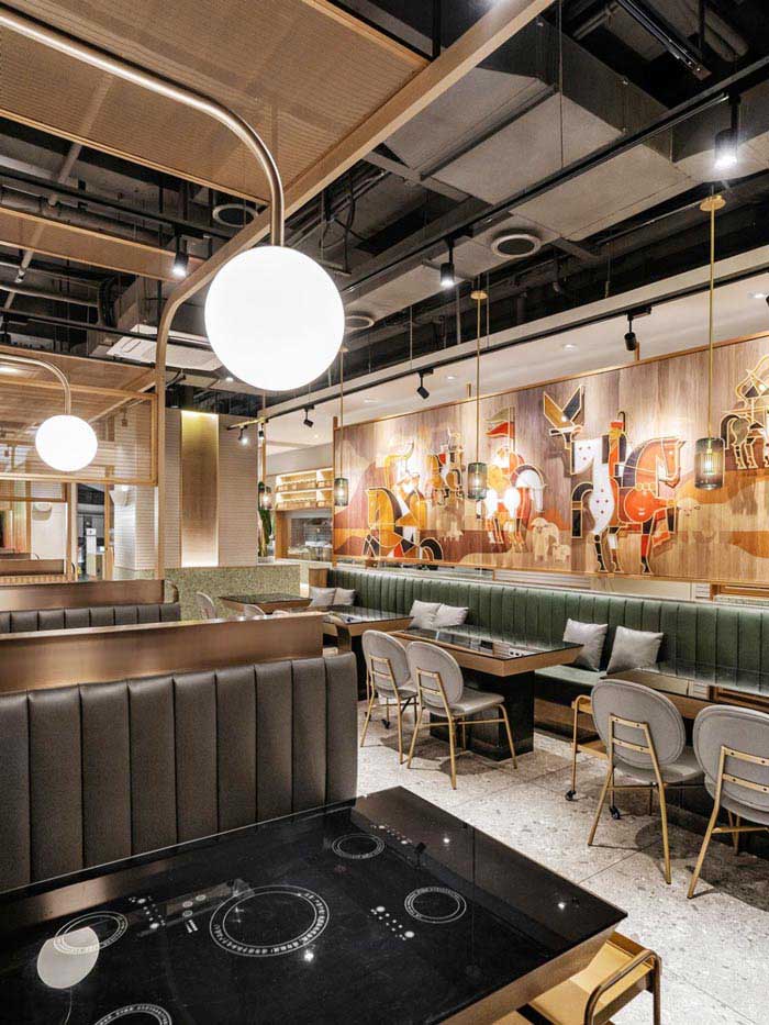 350m2鄭州火鍋店設(shè)計裝修效果圖