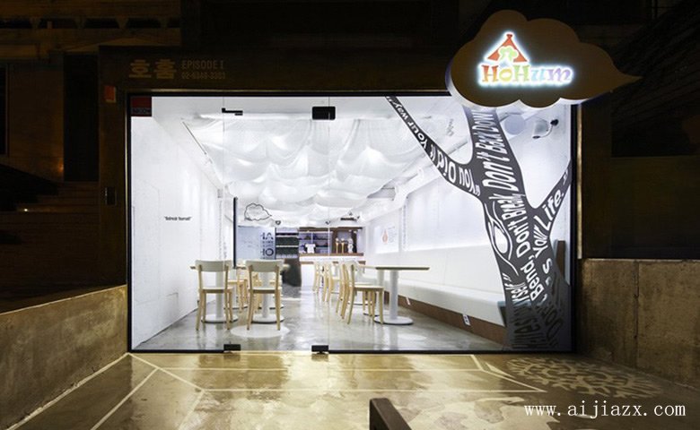 熱門(mén)的白色創(chuàng)意主題餐館裝修效果圖